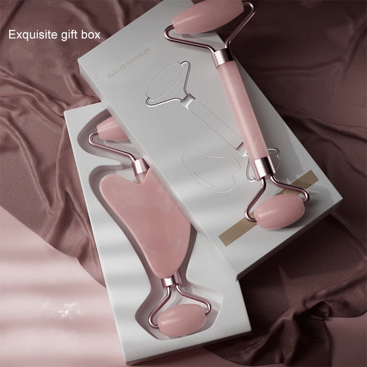 Rodillo para rostro, cuello, ojos, resina, instrumento de masaje facial, tabla de raspado.