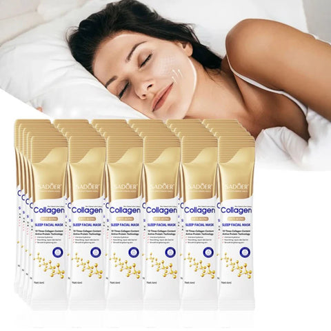 Mascarillas faciales SADOER con colágeno para dormir, 30 unidades, hidratantes.