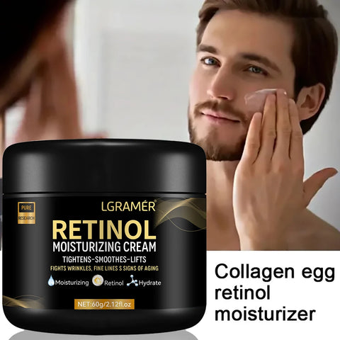 Crema hidratante facial con retinol para hombre. Antiarrugas, Blanquea y suaviza