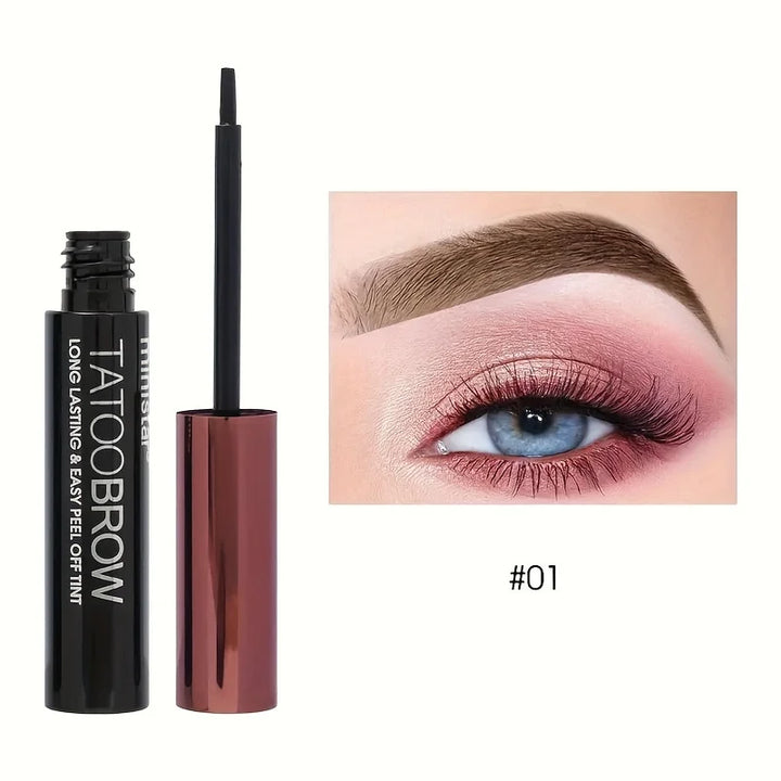 1 gel de tatuaje para cejas, semipermanente, resistente al agua y a las manchas.