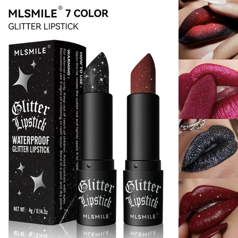 Lápiz labial con brillo de 7 colores, resistente al agua, de larga duración.